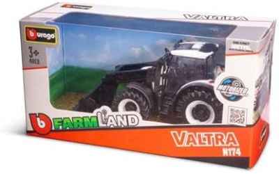 burago Bburago - Farmland, Valtra N174 Tractor Front Loader 2017 - White Black