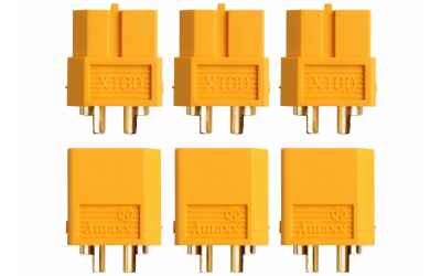 yukimodel coppia connettori maschi-fammina xt60 (3paia)
