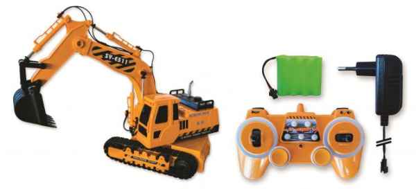 pala meccanica rc cingolata scala 1/20 siva toys - giocattolo, mezzi movimento terra-mezzi agricoli