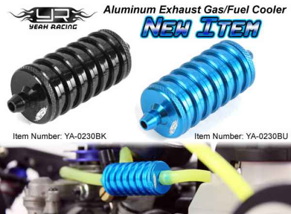 filtro benzina in alluminio blu