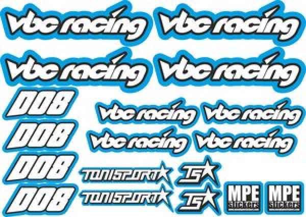 decals blu-bianco vbc d08 mr33 - ricambi e optional automodelli, vbc touring decals blu-bianco vbc d08 mr33 - ricambi e optional automodelli, vbc touring