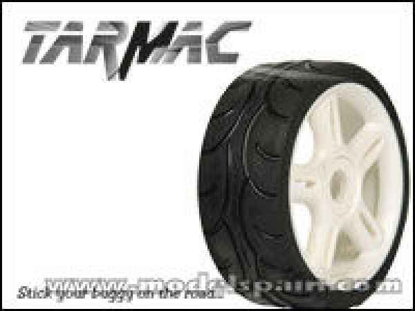 coppia gomme MEDIAL PRO complete di cerchio TARMAC2 con esagono da 17mm durezza 40 pdm - gomme e accessori, in gomma/lattice per 1/8 gt-rally game