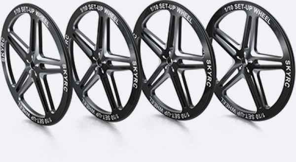 set ruote per set-up 4pz (neri) skyrc - attrezzi,  per set up-porta modelli