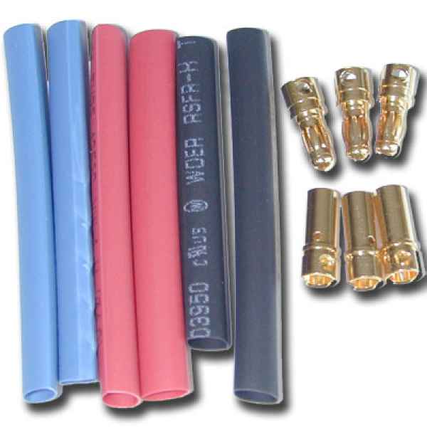 connettori da 3,5mm maschio-femmina 3coppie hobbywing - elettronica-cavetteria, connettori