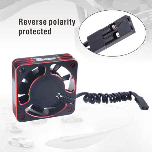Rocket 40mm Aluminum Cooling Fan 16,000RPM Red/Black HIMOTO - elettronica-cavetteria, ventole-supporti ventole-dissipatori di raffreddamento