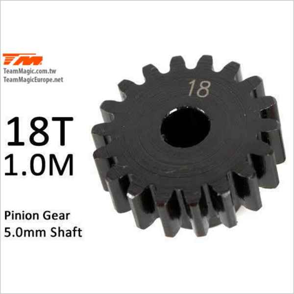 pignone mod.1 da 18 denti foro da 5mm kfactory - corone e pignoni, pignoni mod.1