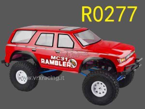 Carrozzeria rossa Rambler MC31 Crawler Truck Off-Road idonea per modelli 1/10-1/8