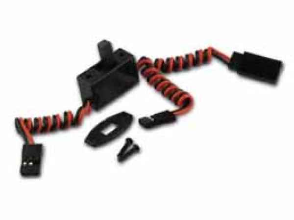 interuttore con presa di ricarica futaba e con connettori futaba/JR yukimodel - elettronica-cavetteria, interruttori e porta stilo- mini stilo