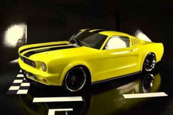 carena trasparente replica Ford Mustang 1/10 completa di decals e foglio copertura vetri