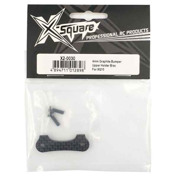 X-Square 4mm Graphite Bumper Brace For XQ10 xpress - ricambi e optional automodelli, XPRESS EXECUTE XQ10-XQ11-XQ2S-XQ10R-DR1S-FT1-FT1S-XQ1-AT1-XM1-XM1S-XQ1-XQ1S