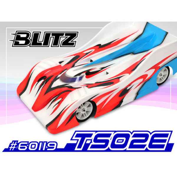 BLITZ 60119-08 - TS02E - 200mm Touring Body / Wing Car - LIGHTWEIGHT 0.8