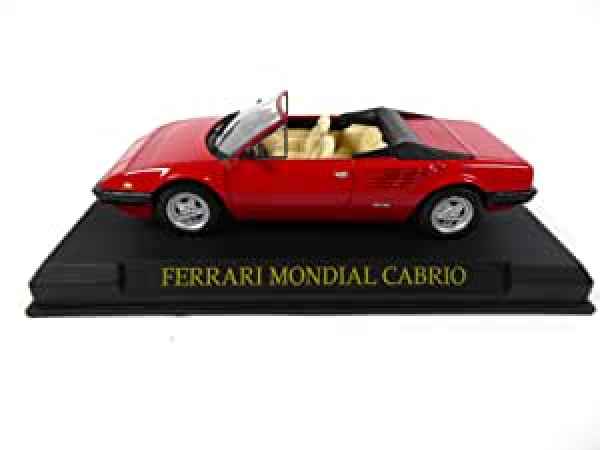 FERRARI MONDIAL CABRIOLET ROSSA 1/43 CON BASETTA BRUMM - automodelli statici- da collezione, FERRARI GT DA COLLEZIONE 1/43-1/24