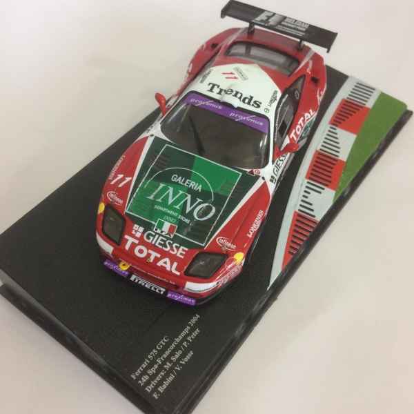FERRARI 575GTC 24H SPA-FRANCOSHAMPS 2004 M.SALO/P.PETER/F.BABINI/V.VOSSE 1/43 CON TECA pdm - automodelli statici- da collezione, FERRARI GT DA COLLEZIONE 1/43-1/24