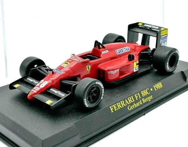 FERRARI FORMULA 1 88C 1/43 1988 G.BERGER CON TECA (SENZA SCRITTA) pdm - automodelli statici- da collezione, FORMULA 1 DA COLLEZIONE