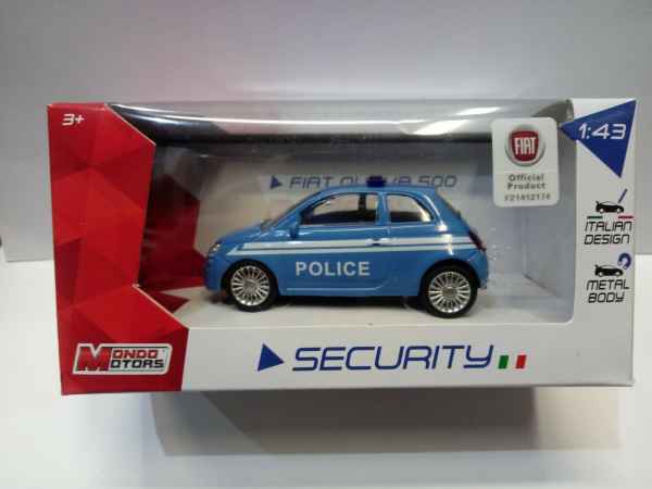 fiat nuova 500 polizia mondomotors - automodelli statici- da collezione, GT- stradali da collezione plurimarche 1/43-1/32-1/24 fiat nuova 500 polizia mondomotors - automodelli statici- da collezione, GT- stradali da collezione plurimarche 1/43-1/32-1/24