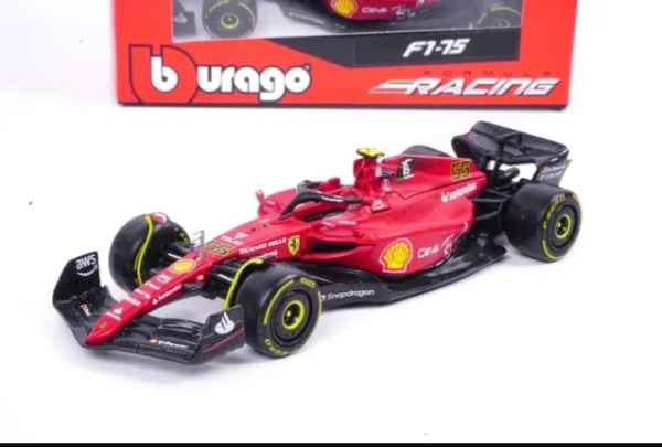 Burago Formula F1 Ferrari F1-75 2022 1:43 Carlos Sainz n.55 burago - automodelli statici- da collezione, FORMULA 1 DA COLLEZIONE