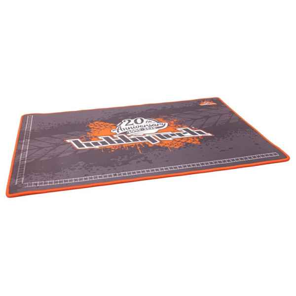 tappetino per manutenzione modello con base in silicone da 4mm 60x40cm grigi-orange con logo hobbytech