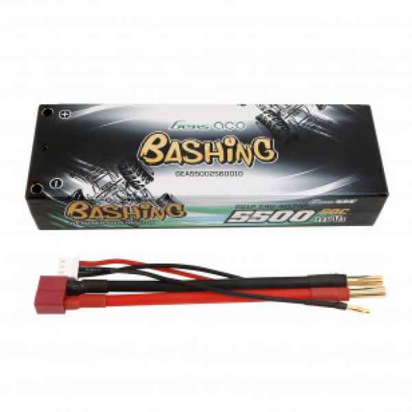 Gens ace BASHING 2S lipo HARD CASE Batteria 5500mAh 7.4V 60C con connettori da 4mm 4.0mm