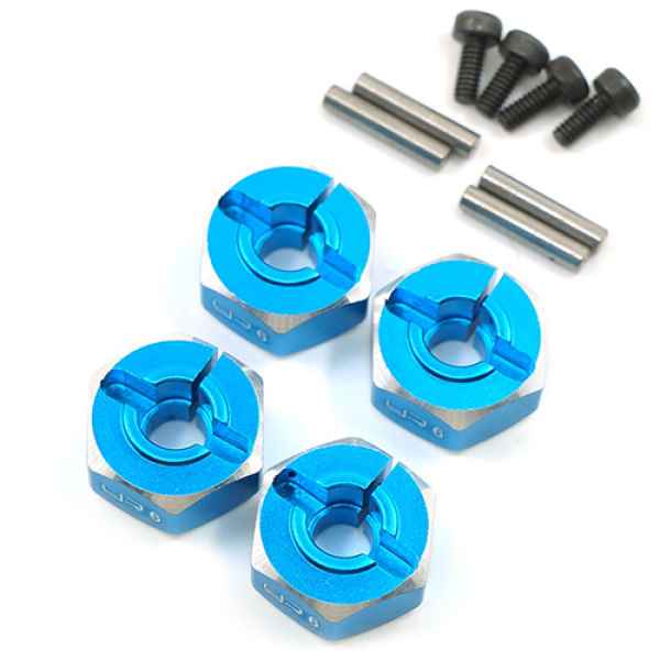 esagoni+pin e viti di fissaggio 12x6mm yeah racing per automodelli touring-drift crawler 1/10 blu (4pz) yeahracing - ricambi e optional automodelli, Tamiya TT-02-altri modelli