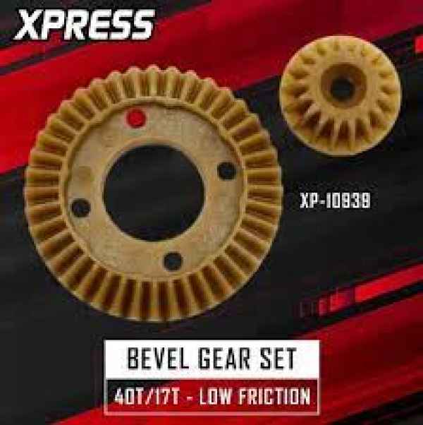 coppia conica low friction 40-17 per at1 xpress - ricambi e optional automodelli, XPRESS EXECUTE XQ10-XQ11-XQ2S-XQ10R-DR1S-FT1-FT1S-XQ1-AT1-XM1-XM1S-XQ1-XQ1S