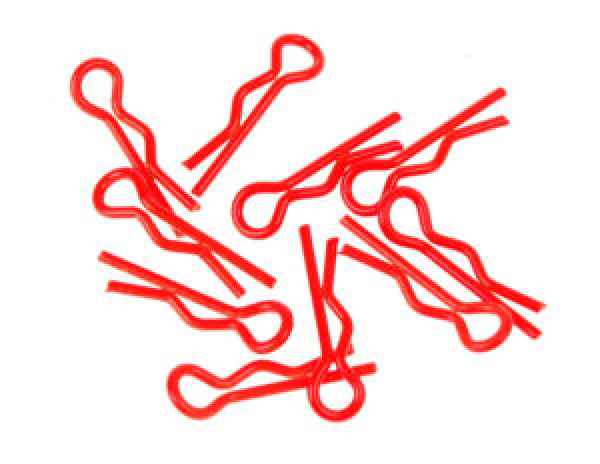 set clips 1/10 rosso fluo xceed 10pz xceed - carrozzerie ed accessori, clips