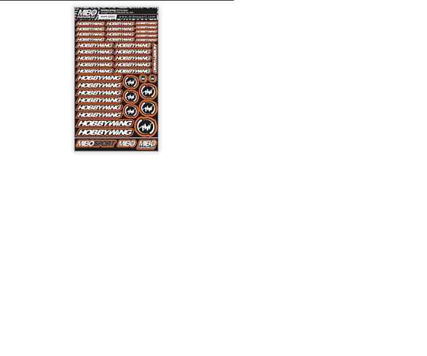 set  foglio decals (A5) hobbiwing pre-cut orange mibosport - carrozzerie ed accessori, adesivi e mascherature carene