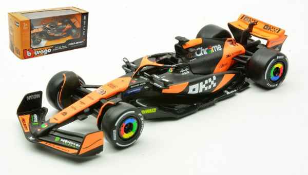 burago 1/43 formula 1 Mclaren mcl38 Miami gran prix 2024 N.81 Oscar Piastri burago - automodelli statici- da collezione, FORMULA 1 DA COLLEZIONE