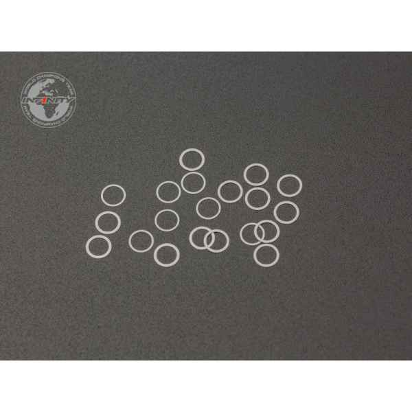 rasamenti INFINITY foro interno da 4mm x6mm da 0,1-0,2-0,3 10per tipo infinity - viteria, rasamenti- rondelle