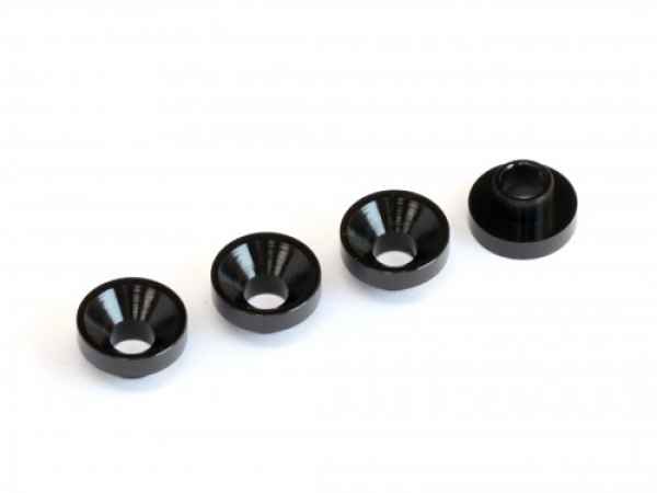 set rondelle ferma servo in alluminio nero (3x7,5mm- 4pcs)