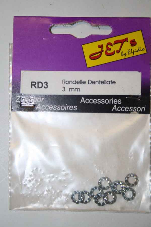 rondelle dentellate foro int. 3 mm jets - viteria, rasamenti- rondelle
