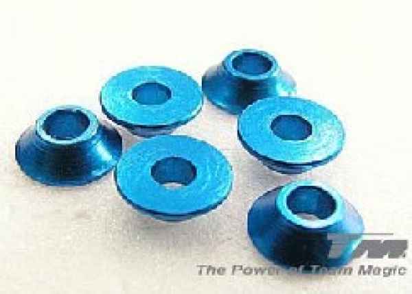 spessori conici blu (ideale per fermo frizione) 10 pz caster - viteria, spessori in alluminio generici